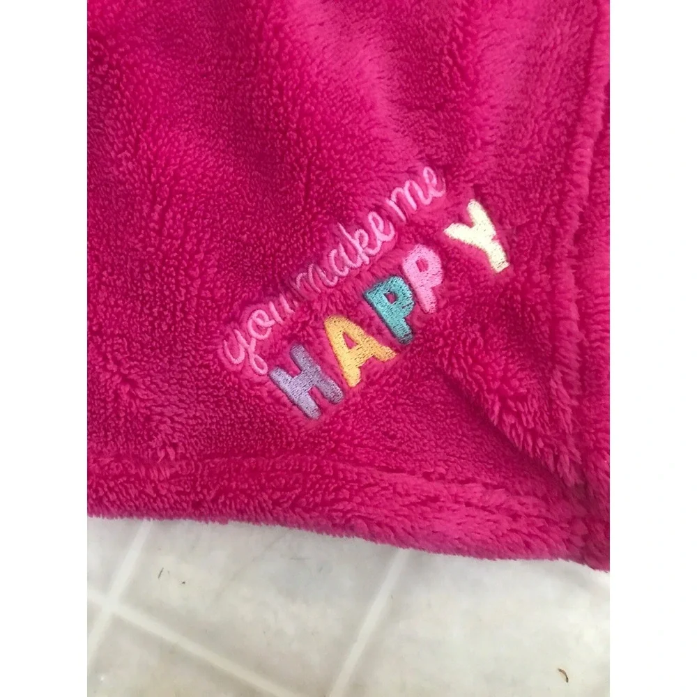 Pink‎ Cutie Pie Monkey You Make Me Happy Lovey Security Blanket Pink Flower